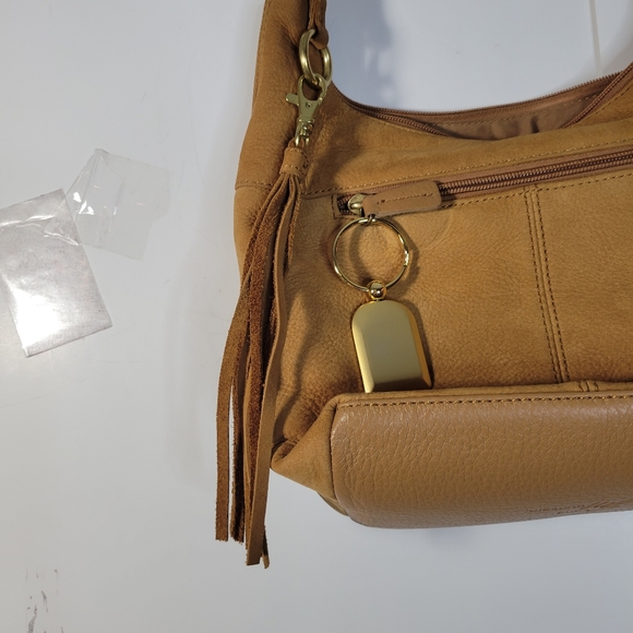 Small Stone Mountain Leather Shoulder bag Multiple zippered pockets - Picture 10 of 14